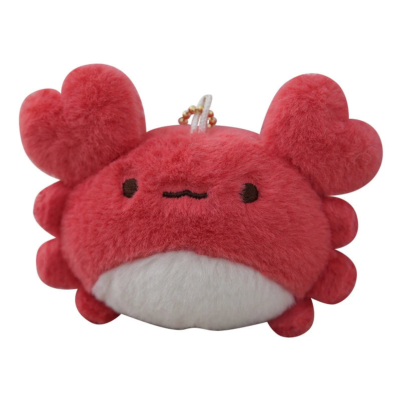 1pc Ocean Animal Octopus Crab Plush Keychain Cartoon Plush Stuffed Pendant Hexagonal Dragon Keyring Aquarium Gift