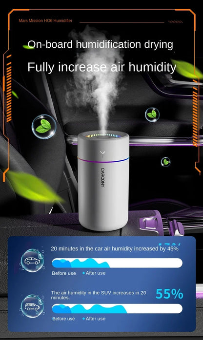 280ML Air Humidifier Large Fog Volume Colorful Atmosphere Light Silent Aroma Diffuser Essential Oils Aromatherapy for Home Car