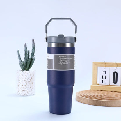 304 Stainless Steel 30oz Large Capacity Portable Car Cup Vacuum Portable Insulated Cup For Insulated Outdoor Car Ice Cream Cups