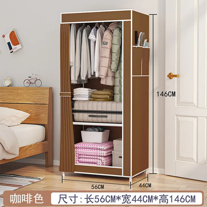 Simple Wardrobe Bedroom Household Simple Assembly Cloth Wardrobe Rental Housing Storage Wardrobe Storage Simple Storage Cabinet