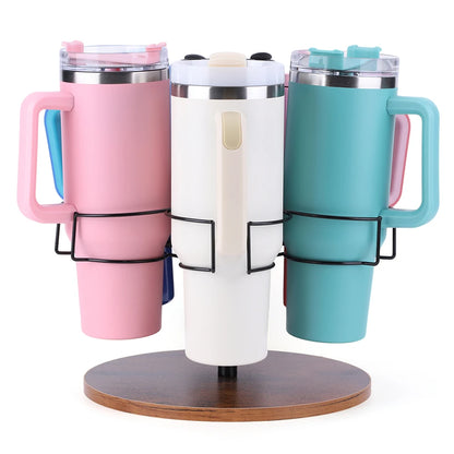 6 Slots Water Bottle Organizer Rotatable Cup Organizer Rotating Bottle Organizer for Stanley 40oz Cup Accessories