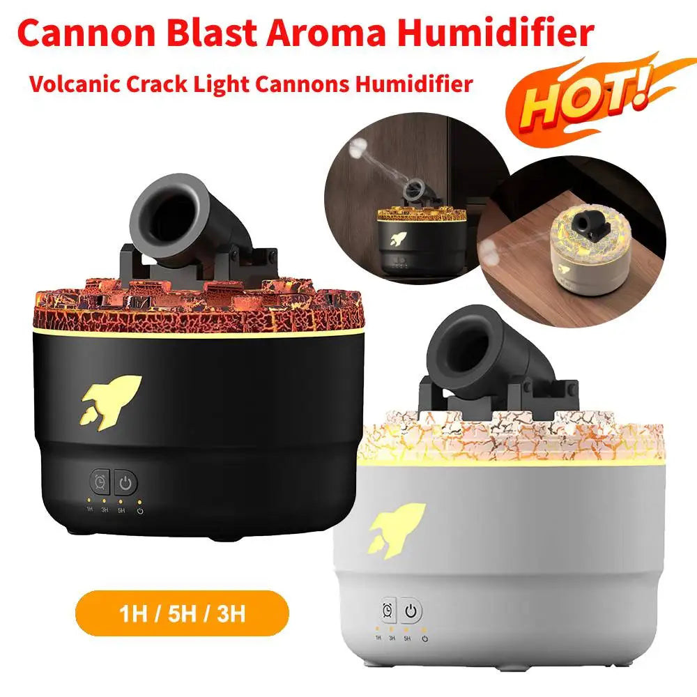 Volcanic Crack Light Cannons Air Humidifier Cannons Humidifier Essential Oil Diffuser Cannon Blast Turret Aromatherapy Diffuser