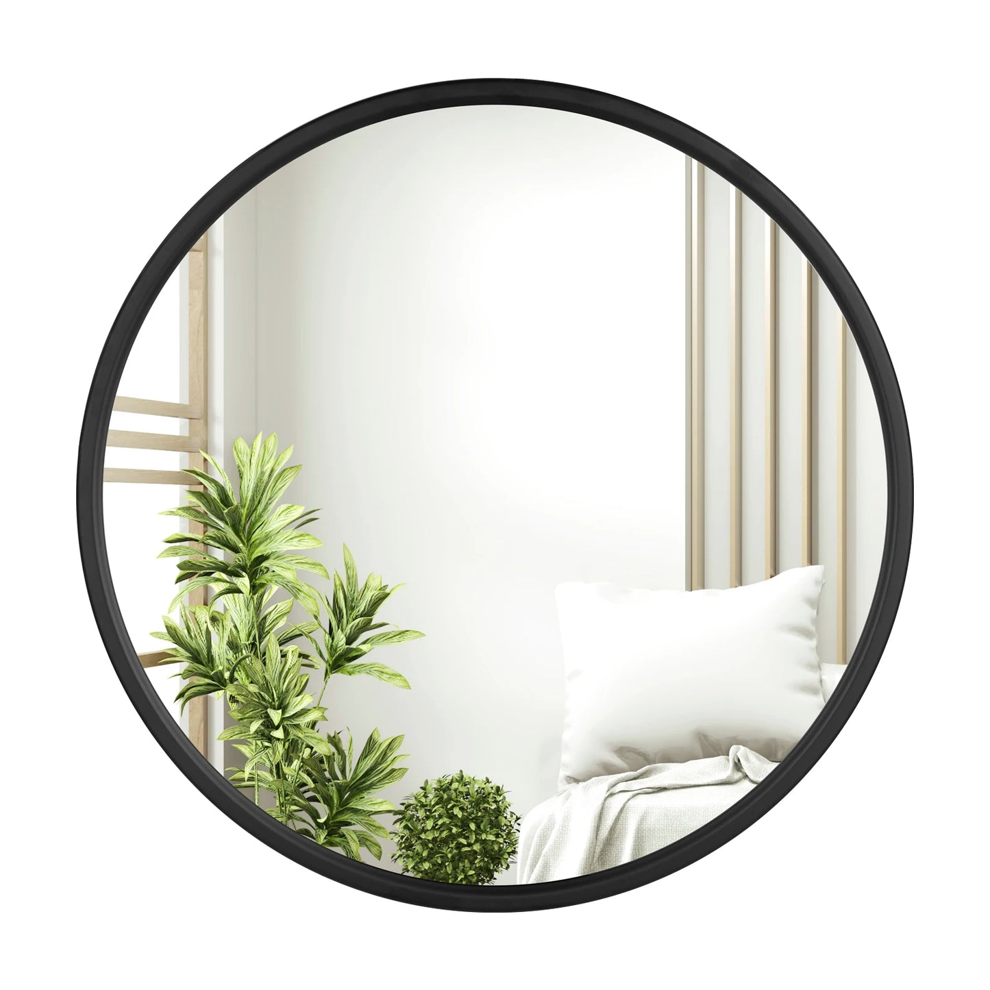 Hanging Makeup Mirror Modern Round Mirror with Gold Metal Frame for Bedroom Bathroom Living Room Hallway Home Decoration