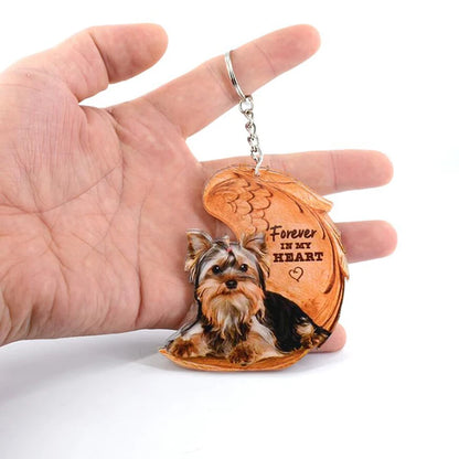 39 Style Cut Dog Forever In My Heart Angel Pendant Bag Keychain Car Key Chain Keyring Pet Jewelry Best Friends Gifts Accessories