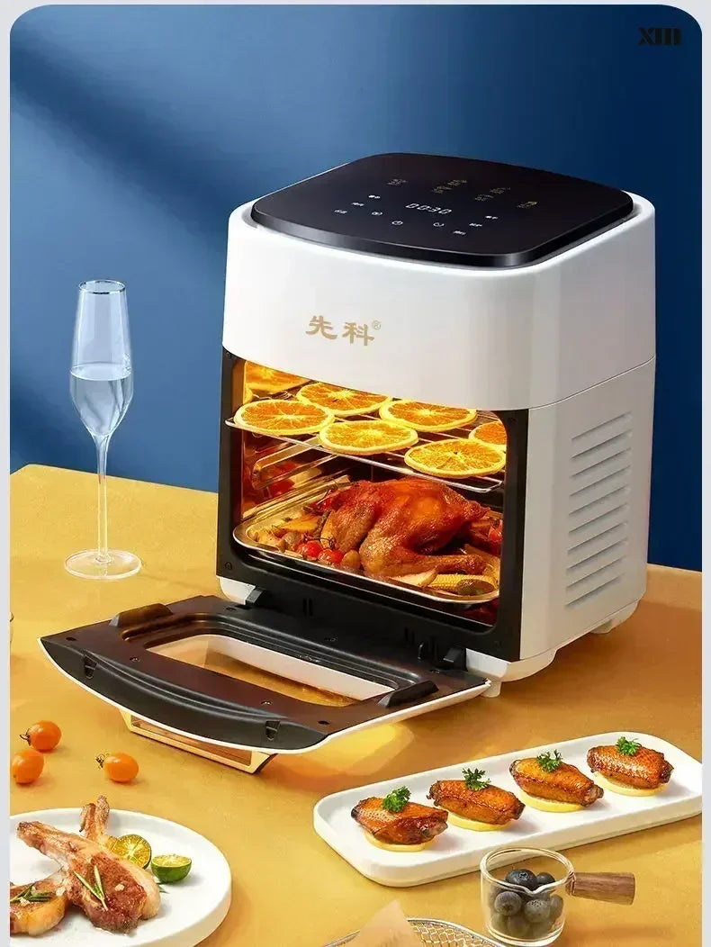 Air fryer electric oven integrated new 15L large capacity multifunctional household intelligent visual fryer deep fryer