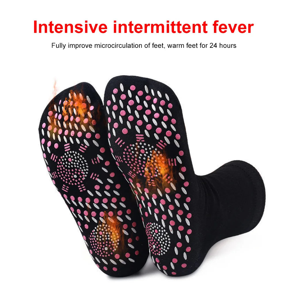 1 pair Self Heating Socks Tourmaline Magnetic Socks Health Care Therapy Socks Men Women Foot Massager Winter Warm Socks