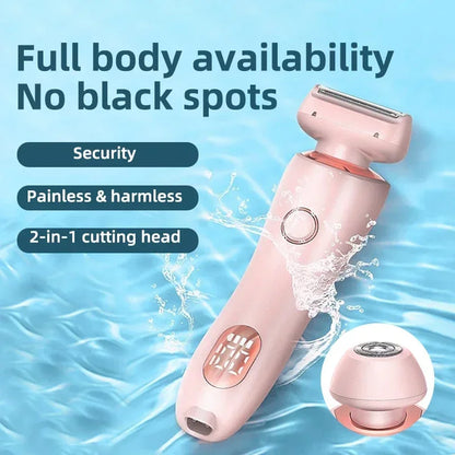 Women's Shaver Multifunctional Epilation Waterproof Body Hair Rechargeable 2 in 1 Pubic Hair Leg Hair Body Hair Trimmer