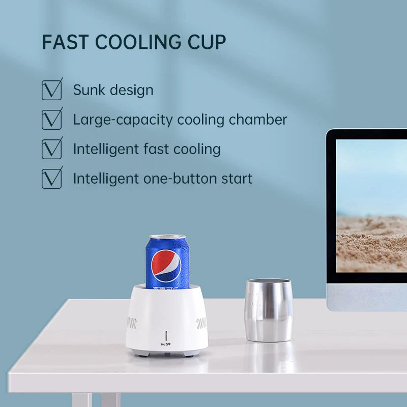 USB Refrigerator Beverage Fast Cooler Cup Electric Beer Bottle Can Water Soda Drinks Cooling Mug Ice Car Home Refrigeration Cup