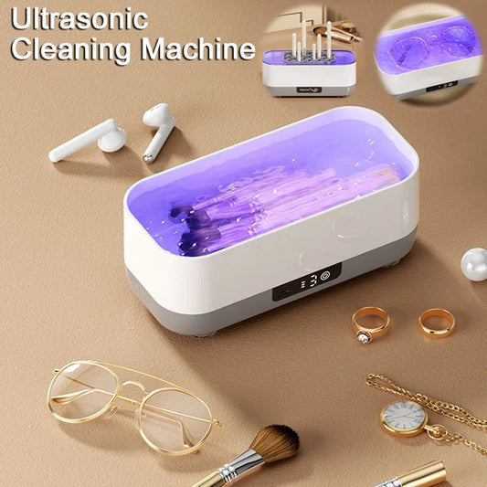 Ultrasonic Cleaning Machine USB Rechargeable High Frequency Vibration Wash Cleaner Jewelry Glasses Braces Cleaner