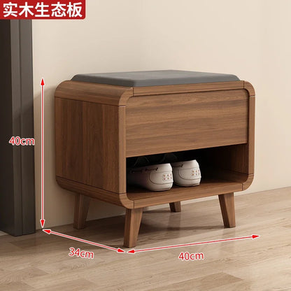 Wooden Entrance Shoe Cabinet Large Capacity Household Cabinet Balcony Foyer Cabinet IndoorZapateros Home Furniture