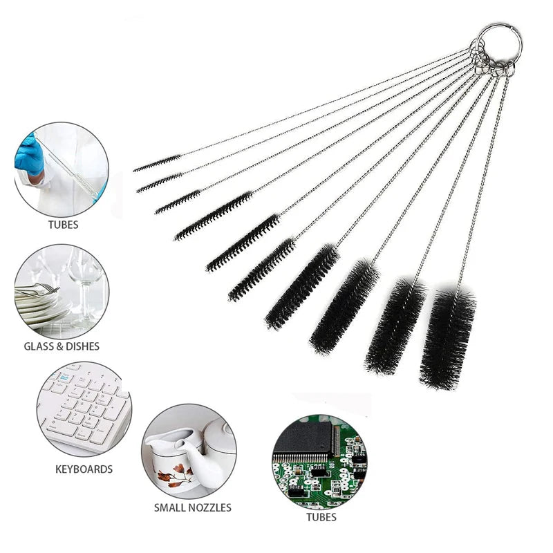 Nylon Brush Multi-Functional Tools Set Brush Spray Brush cleaning Drink Straws Sewing Machines Paint Spray Guns Cleaning Brush