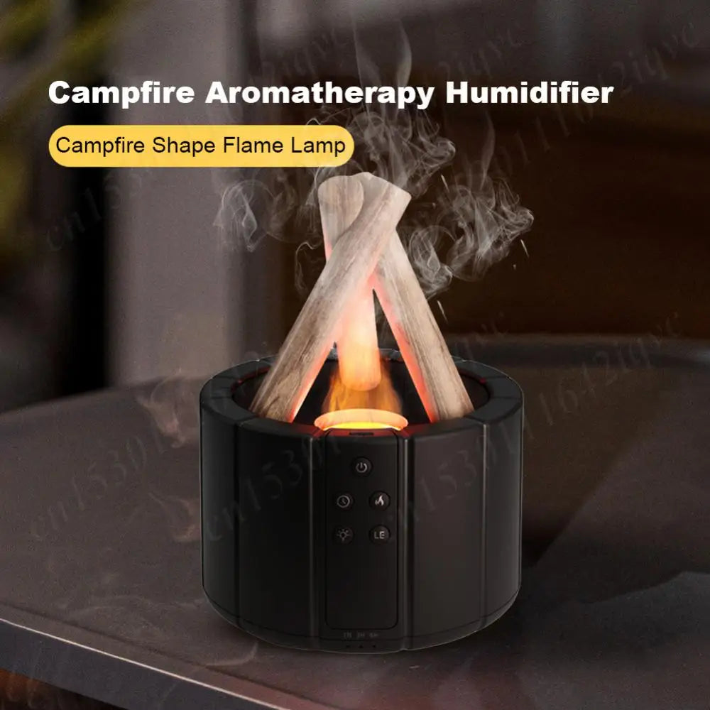 250ml Campfire Flame Aroma Diffuser Bonfire Air Humidifier Ultrasonic Cool Mist Maker Fogger Aromatherapy Essential Oil Diffuser