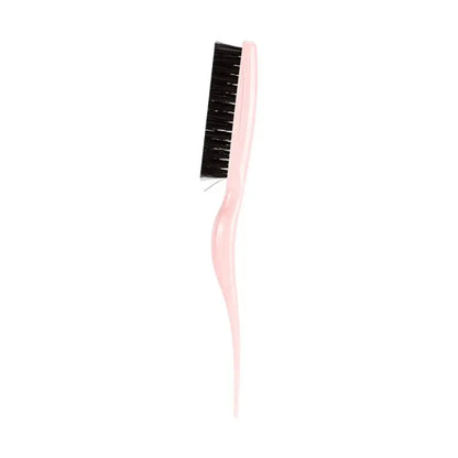 Professional Handle Triplex Comb with Row Brush Bristles for Salon Hairbrush with Pointed Tail