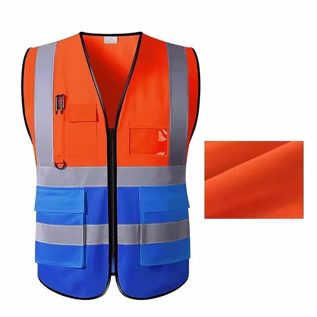 High Visibility Reflective Vest Working Clothes Motorcycle Cycling Sports Outdoor Reflective Safety Clothing Reflective Jacket