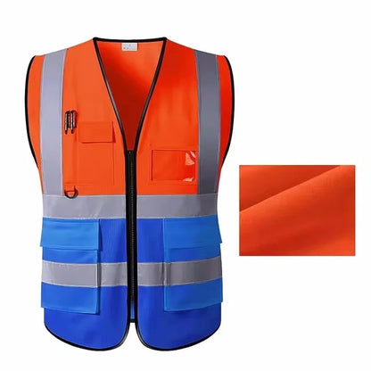 High Visibility Reflective Vest Working Clothes Motorcycle Cycling Sports Outdoor Reflective Safety Clothing Reflective Jacket