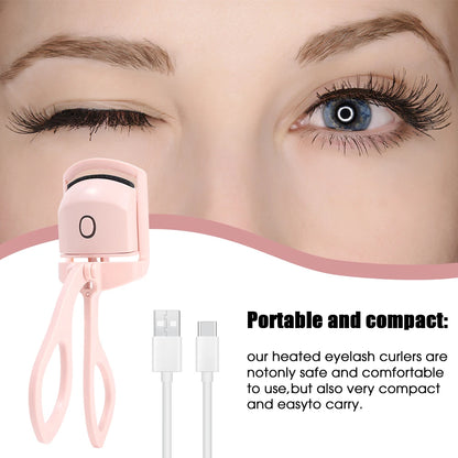 Electric Hot Eyelash Curler Temperature Control USB Charging Model Fast Heating Portable Eye Lash Perm Shaping Lasting Curling