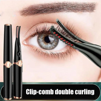 Portable Electric Heated Eyelash Curler 3 Temperature Regulation Long Lasting Electric Ion Eyelash Curler USB Rechargeable