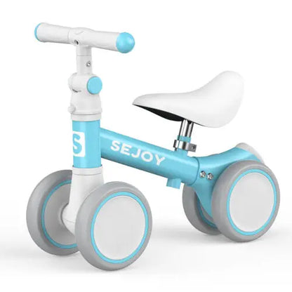 SEJOY Baby Balance Bike 4 Wheels Toddler Walker Bicycle Toys Birthday Gifts For Girl Boy 3 Colors 1-3 Years Old Kids