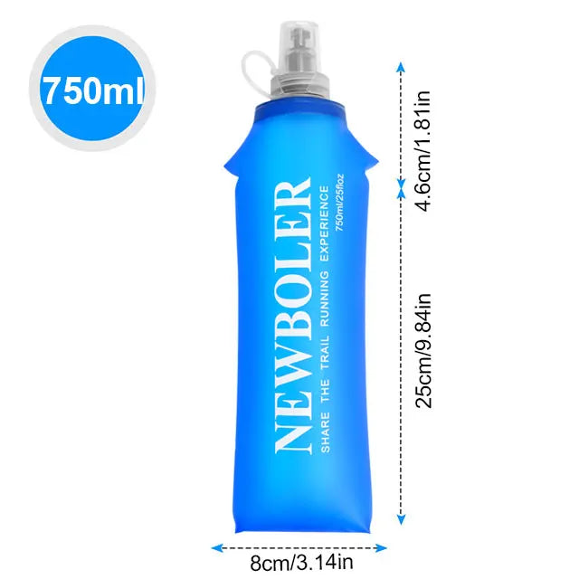 150/250/300/500/750ml Outdoor Collapsible Silicone Bite Size Water Bottle Running Camping Hiking Travel Convenient Water Bottle