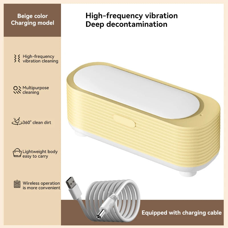 Xiaomi Multi Functional Cleaning Machine High Frequency Vibration Jewelry Glasses Cleaner Portable Mini Electric Cleaning Box