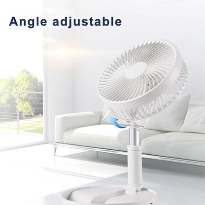 Usb Charging Desktop Home Mini Floor Fan Telescopic Fan Retractable Usb Folding Fan For Home And Office And Outdoor Activity