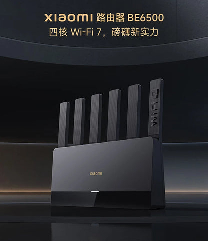 Xiaomi Router BE6500 Quad Nucleus wifi7 6500Mbps 2.5G Ethernet Port Dual Frequency 2.4/5GHz 6 Independent Signal Amplifiers Mesh