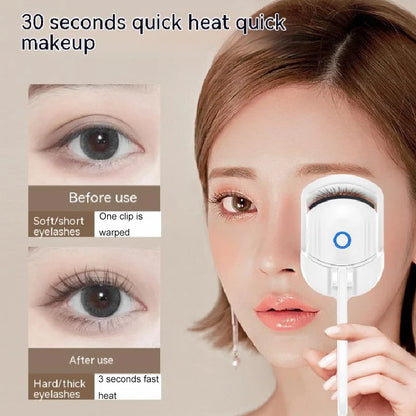 Eyelash Curler Portable Electric Heated Comb Eye Lash Perm Long Lasting Eyelashes Curls Thermal Eyelash Curler Makeup Tools