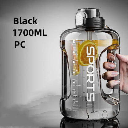 1.7L/2.5L/3.8L Fitness Cup Bpa Free Gym Drinking Bottle Large Capacity Portable PC Sports Water Bottle With Straw Water Kettle