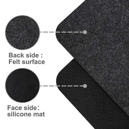 Silicon Heat Resistant Mat New Air Fryer Heatproof Worktop Protector Heat Insulation Felt Slide Countertop Protector