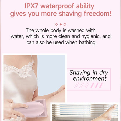 Electric Razors Shaver for Women, 2 in 1 Bikini Trimmer for Women, IPX7 Waterproof Pubic Hair Trimmer Women Wet & Dry Use