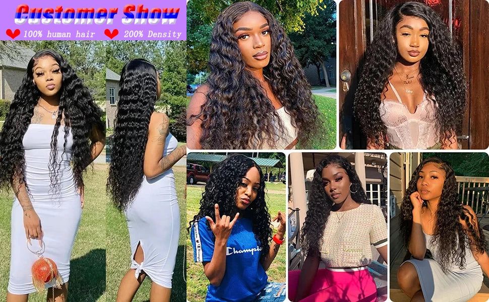 30 40 Inch Loose Deep Wave 13x6 Hd Lace Frontal Wig 360 Full Lace Curly Human Hair Wigs for Women 13x4 Water Wave Lace Front Wig