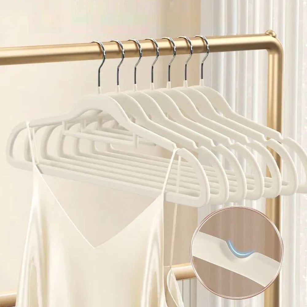 Premium Velvet Hangers 50 Pack Ivory Suit Hangers Non Slip Heavy Duty Clothes Hangers for Closet Jacke Shirt Pants and Suit Hook