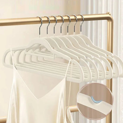 Premium Velvet Hangers 50 Pack Ivory Suit Hangers Non Slip Heavy Duty Clothes Hangers for Closet Jacke Shirt Pants and Suit Hook