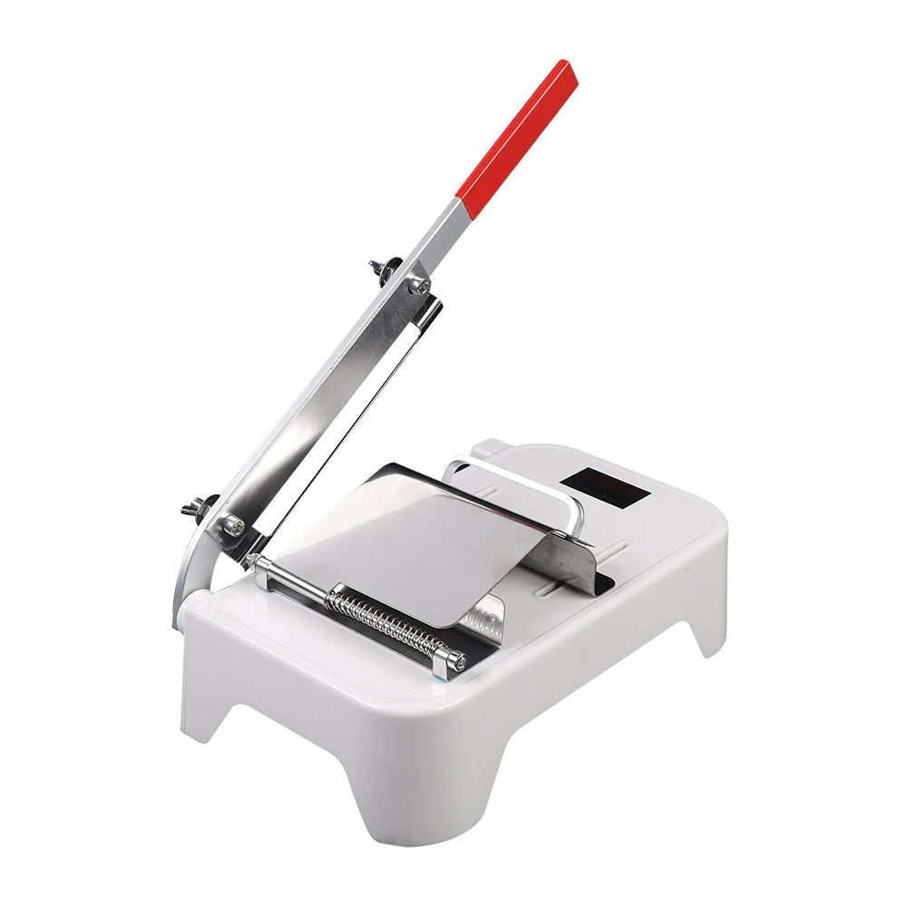 Portable Manual Slicer with Stainless Steel Blades, Kitchen Slicing Tool for Frozen Meat Hard Vegetables