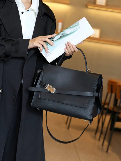 2024 high quality leather tote bags women square handbags luxury designer commuter shoulder crossbody bag large capacity