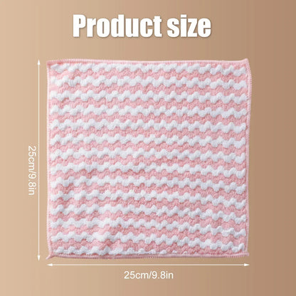 5pcs Microfiber Cleaning Cloth,Dish Cloths,10x10 Inches Dish Towels,Super Soft and Absorbent Kitchen Dishcloths,Fast Drying