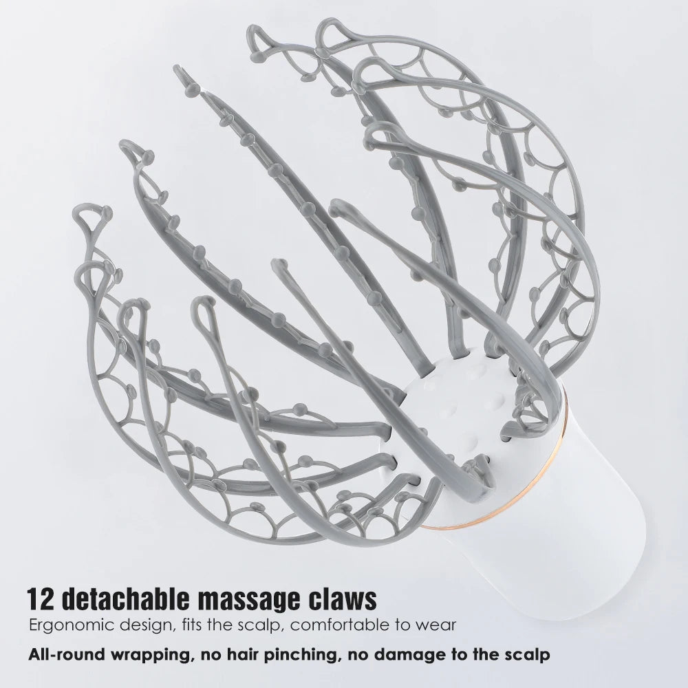 Electric Octopus Claw Scalp Massager Anti-stress Relief Headache Stimulation Vibration Head Massager Scratcher