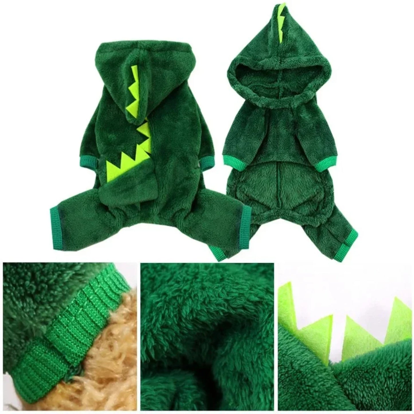 Pet Cat Dog Halloween Dog Clothes  Small Dogs Funny Dinosaur Cosplay Costume Winter Warm Cat Coat Fleece Hoodies Sweater Apparel