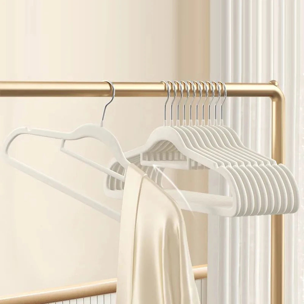 Premium Velvet Hangers 50 Pack Ivory Suit Hangers Non Slip Heavy Duty Clothes Hangers for Closet Jacke Shirt Pants and Suit Hook