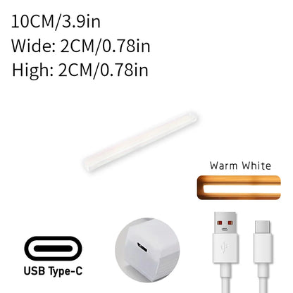 1pc Motion Sensing Light, Wireless Led Night Light, C-type Rechargeable Lightbox Staircase Backlight, Kitchen Lighting