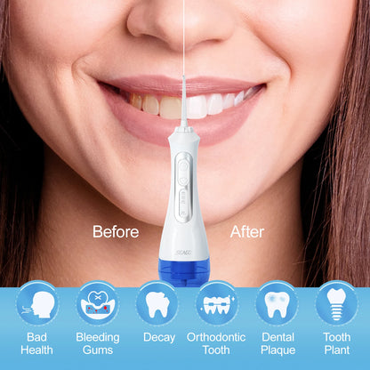 SEAGO New Oral Dental Irrigator Portable Water Flosser USB Rechargeable 3 Modes DIY Mode IPX7 Water for Cleaning Teeth SG833