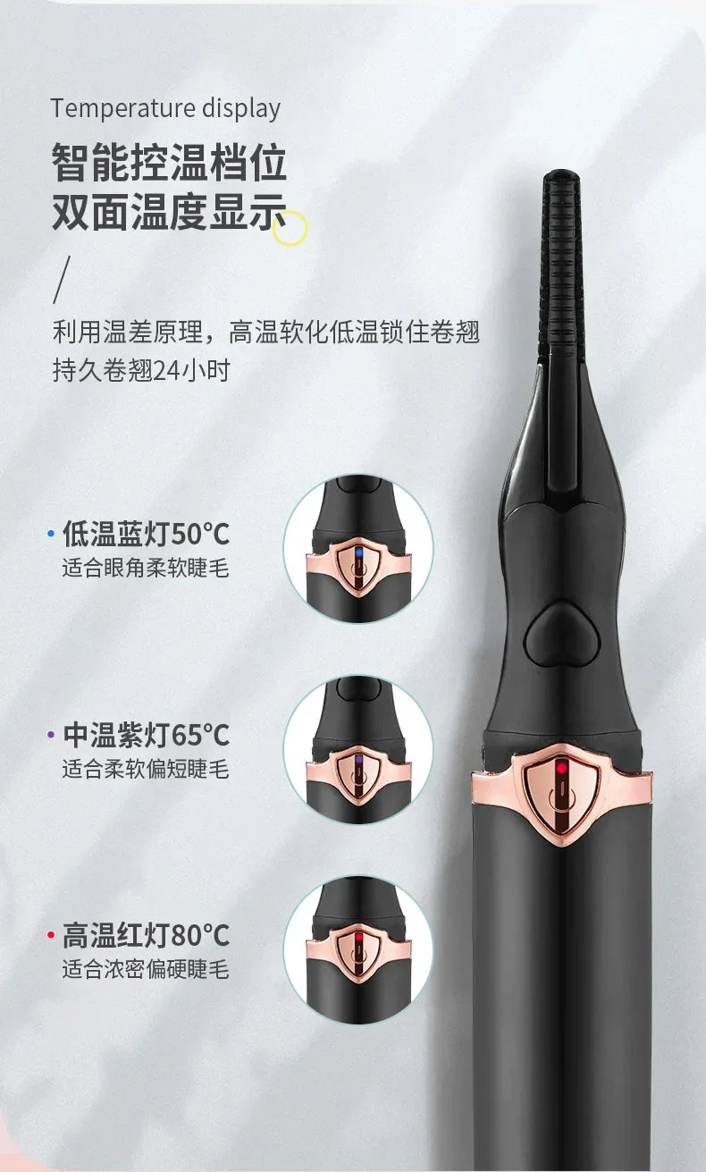 Electric Eyelash Curler Electric Heating Long-lasting Shaping Intelligent Temperature Control Portable and Not Harmful Makeup