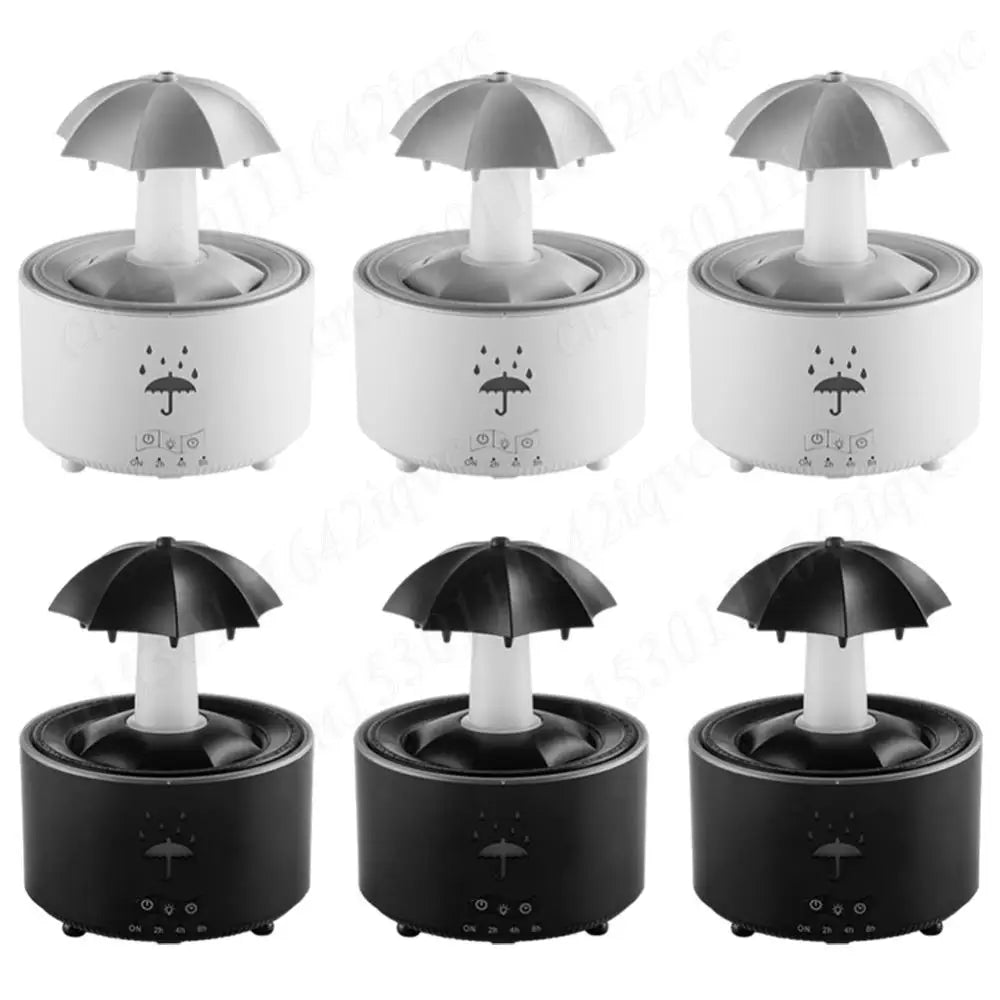 Rotating Umbrella Humidifier Oil Diffuser with 7 LED Night Light Humidifier Essential Oil Diffuser Remote Aromatherapy Diffuser