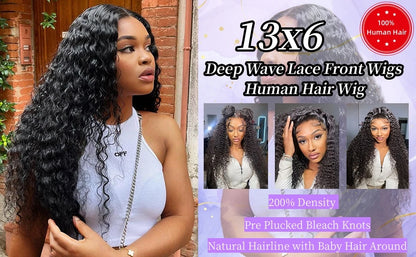 30 40 Inch Loose Deep Wave 13x6 Hd Lace Frontal Wig 360 Full Lace Curly Human Hair Wigs for Women 13x4 Water Wave Lace Front Wig