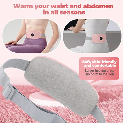 Electric Belly Massager 3 Gears Vibrating Heating Pad For Menstrual Waist Stomach Uterine Warm Belt Abdominal Muscle Massager