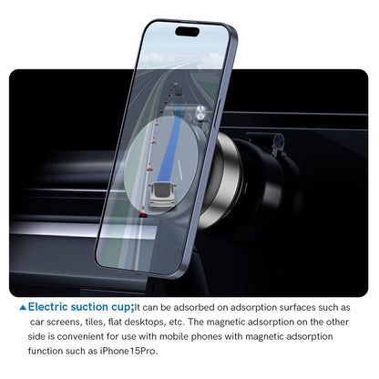 2025 New Vacuum Car Phone Holder For iPhone Samsung Xiaomi Magnetic Suction Cup Phone Mount 360° Adjustable Folding Phone Stand