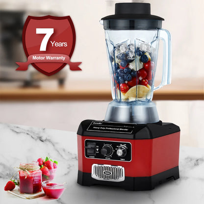 【7 Years Warranty】BPA Free Heavy Duty Professional Commercial Bar Blender Food Mixer Juicer Ice Crusher Smoothie Maker Max 2200W