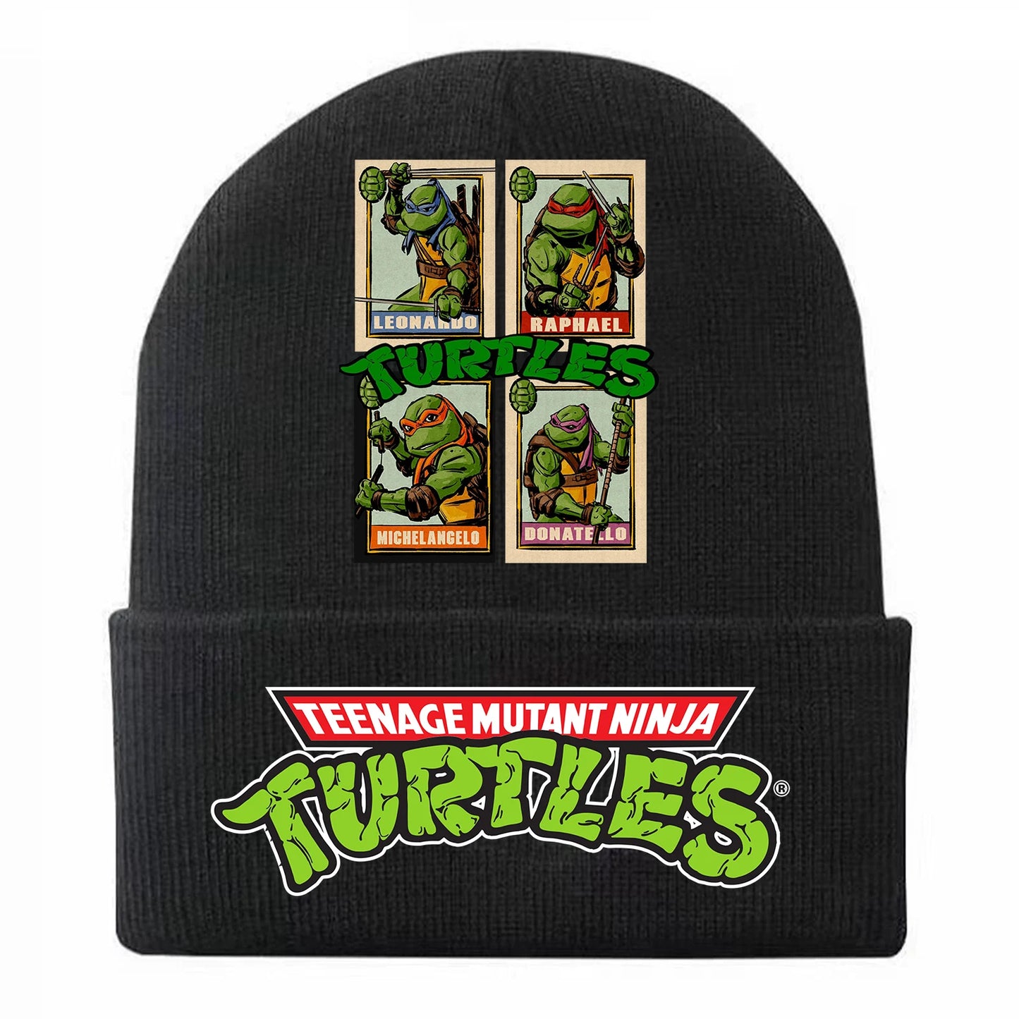 New Fashion Teenage Mutant Ninja Turtles Children's Cap Knitted Caps for Boy Trendy Baby Hat Beanie Anime Print Winter Hats Gift