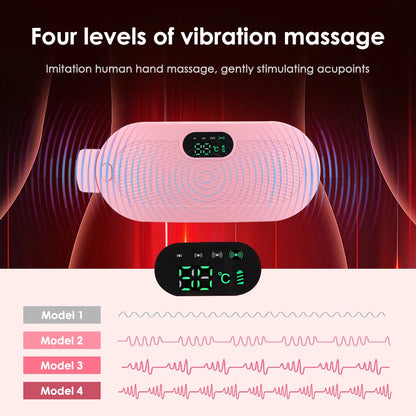 Uterine Warm Belt Multi-functional Hot Compress Vibration Massage Menstrual Pain Relieve Abdomen and Waist USB Charging