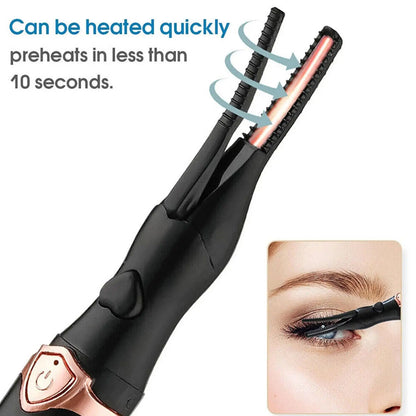 Portable USB Electric Eyelash Curler Fast and Natural Heating High Low Temperature Control Lasting Maintenance Cosmetic Tool